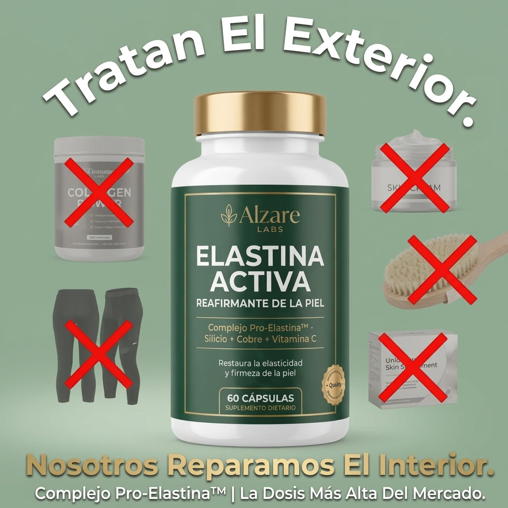 ALZARÉ® ELASTINA ACTIVA — Cápsulas Reafirmantes | Piel Más Firme en 60 Días (60 cápsulas)